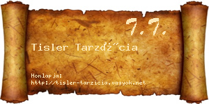 Tisler Tarzícia névjegykártya